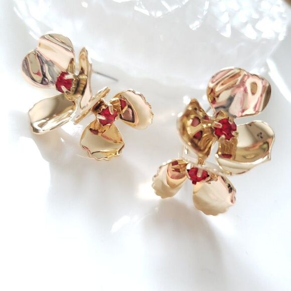 New! Zara Ruby Floreat Earrings - Picture 9 of 15